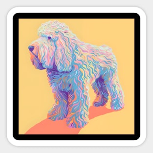 Retro Komondor: Pastel Pup Revival Sticker